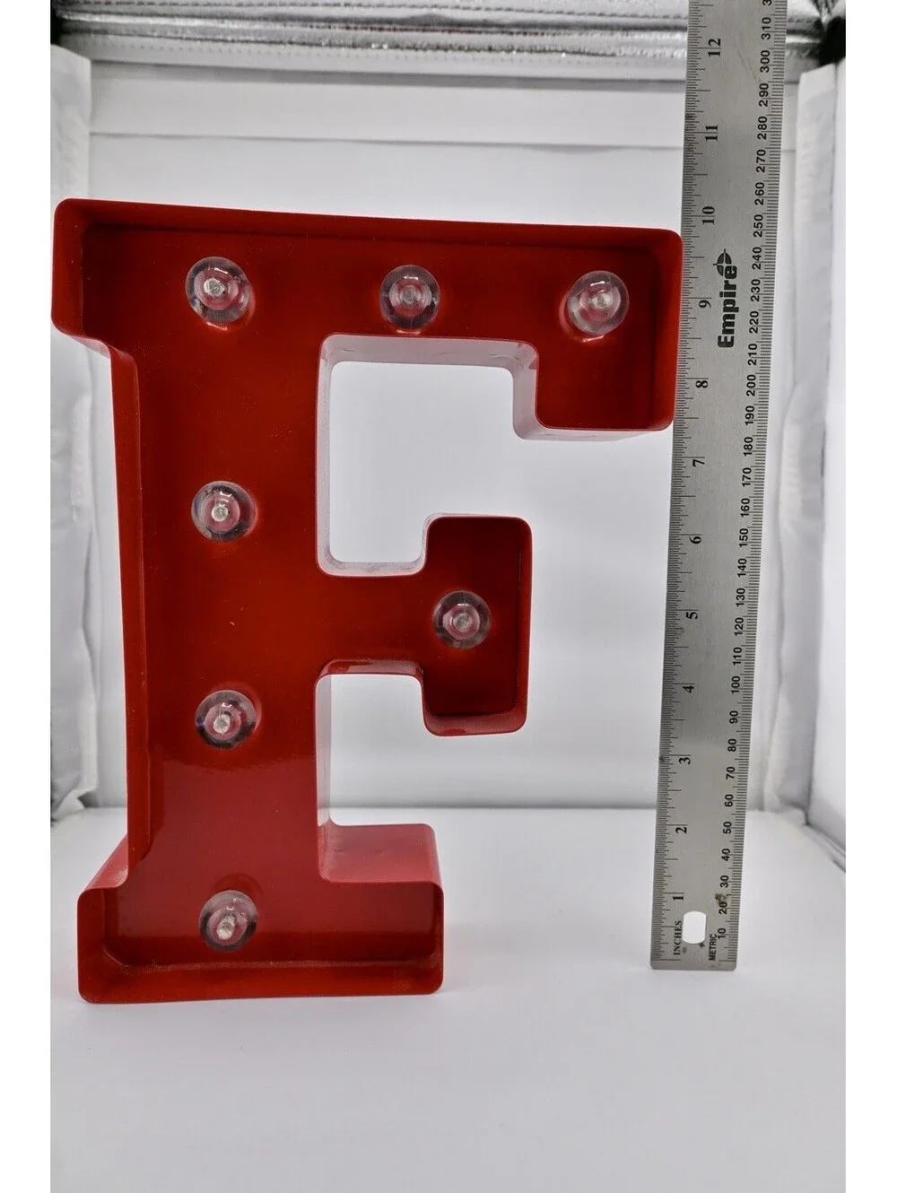 F and G Alphabet LED Letter Sign Red Metal English Letters Hanging Lights 10
